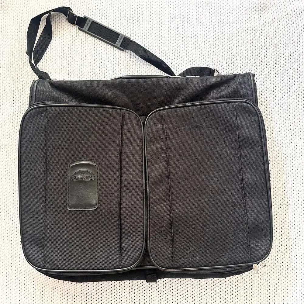 Samsonite Black Silhouette Suit Bi-Fold Garment Bag Fold Travel Shoulder Strap